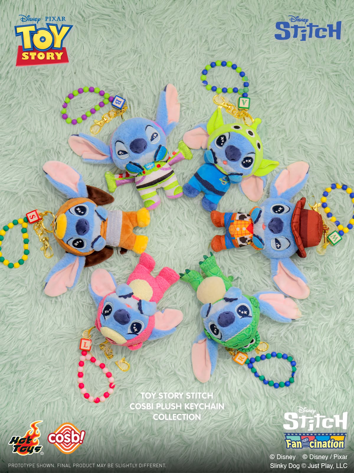Hot Toys PPLU121N Stitch Fan-Cination - Toy Story Stitch Cosbi Plush Keychain Collection
