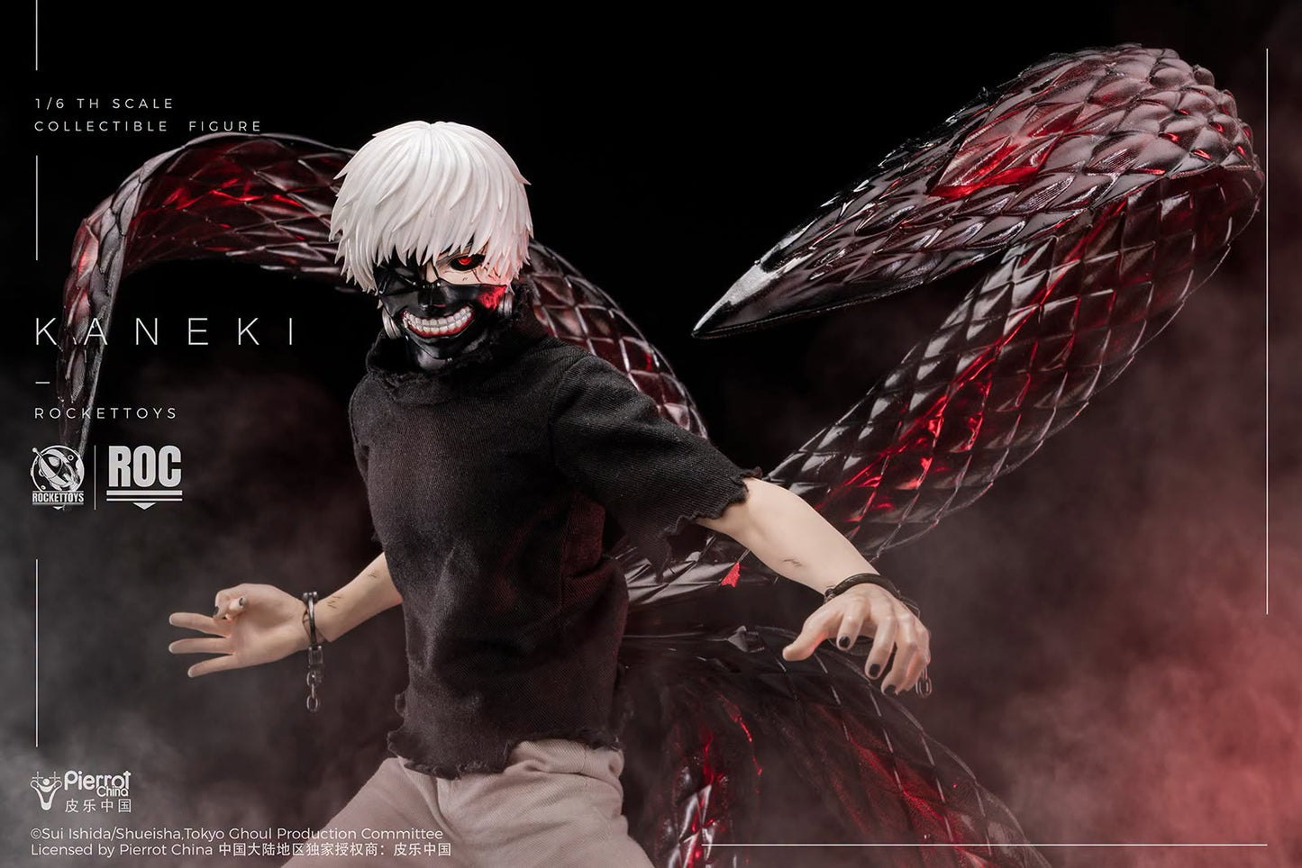 Pre-Order Rocket Toys ROC-024 Tokyo Ghoul - Kaneki 1/6 Scale Collectible Figure (Awakening Version)