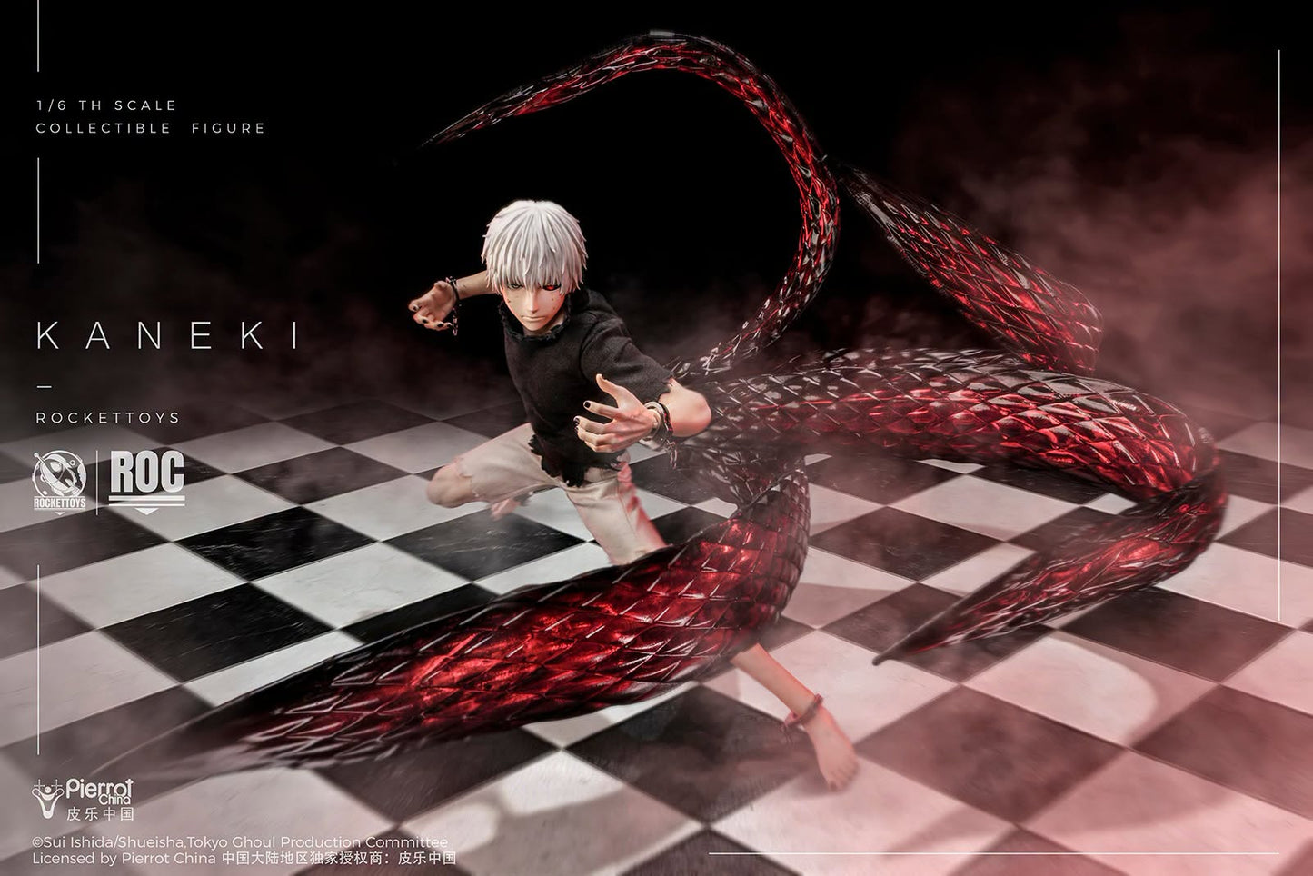 Pre-Order Rocket Toys ROC-024 Tokyo Ghoul - Kaneki 1/6 Scale Collectible Figure (Awakening Version)