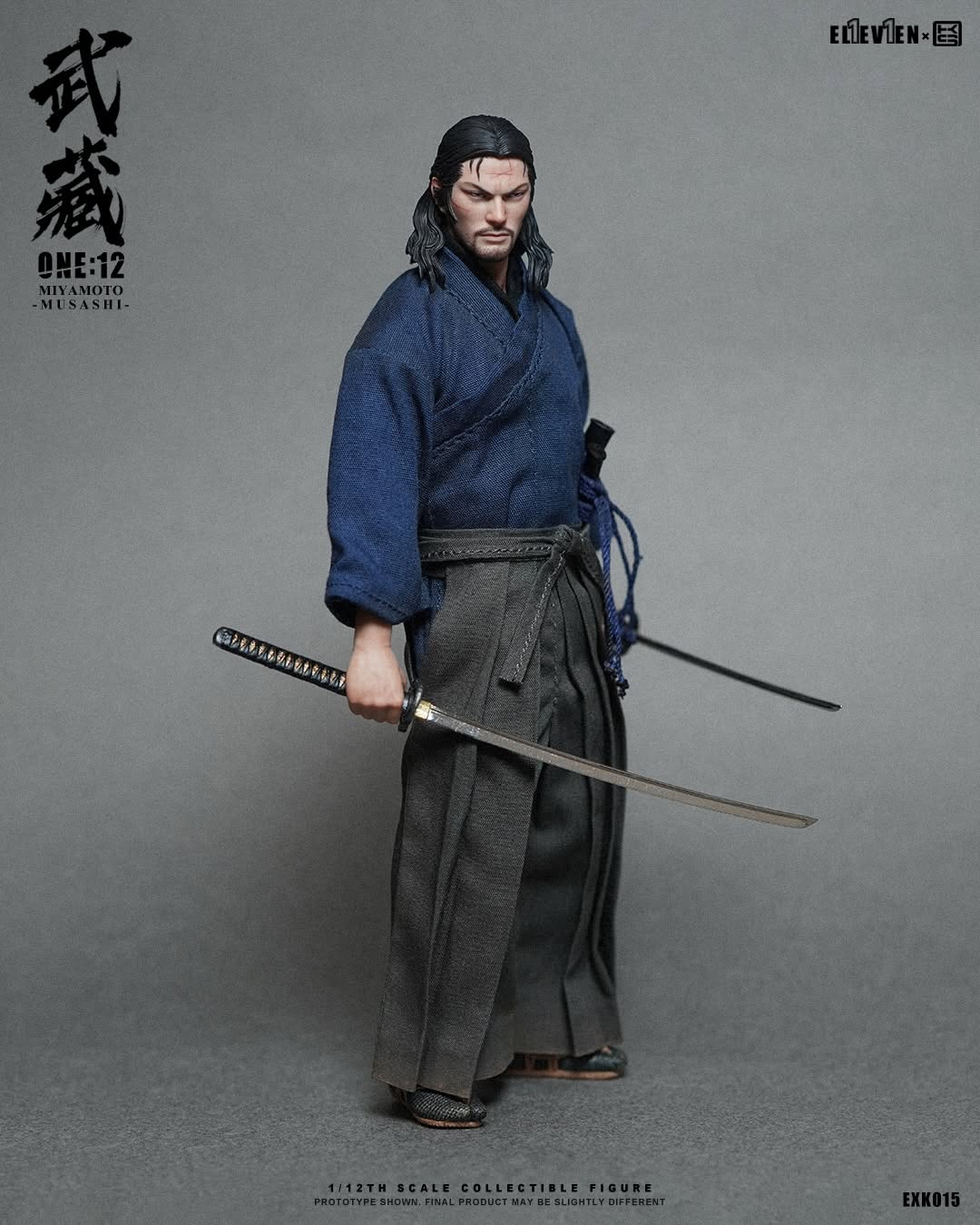 Pre-Order Eleven × Kai Studio EXK015 1/12 Scale MIYAMOTO MUSASHI Action Figure Set
