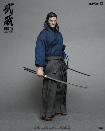Pre-Order Eleven × Kai Studio EXK015 1/12 Scale MIYAMOTO MUSASHI Action Figure Set