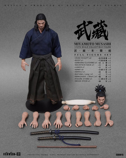 Pre-Order Eleven × Kai Studio EXK015 1/12 Scale MIYAMOTO MUSASHI Action Figure Set