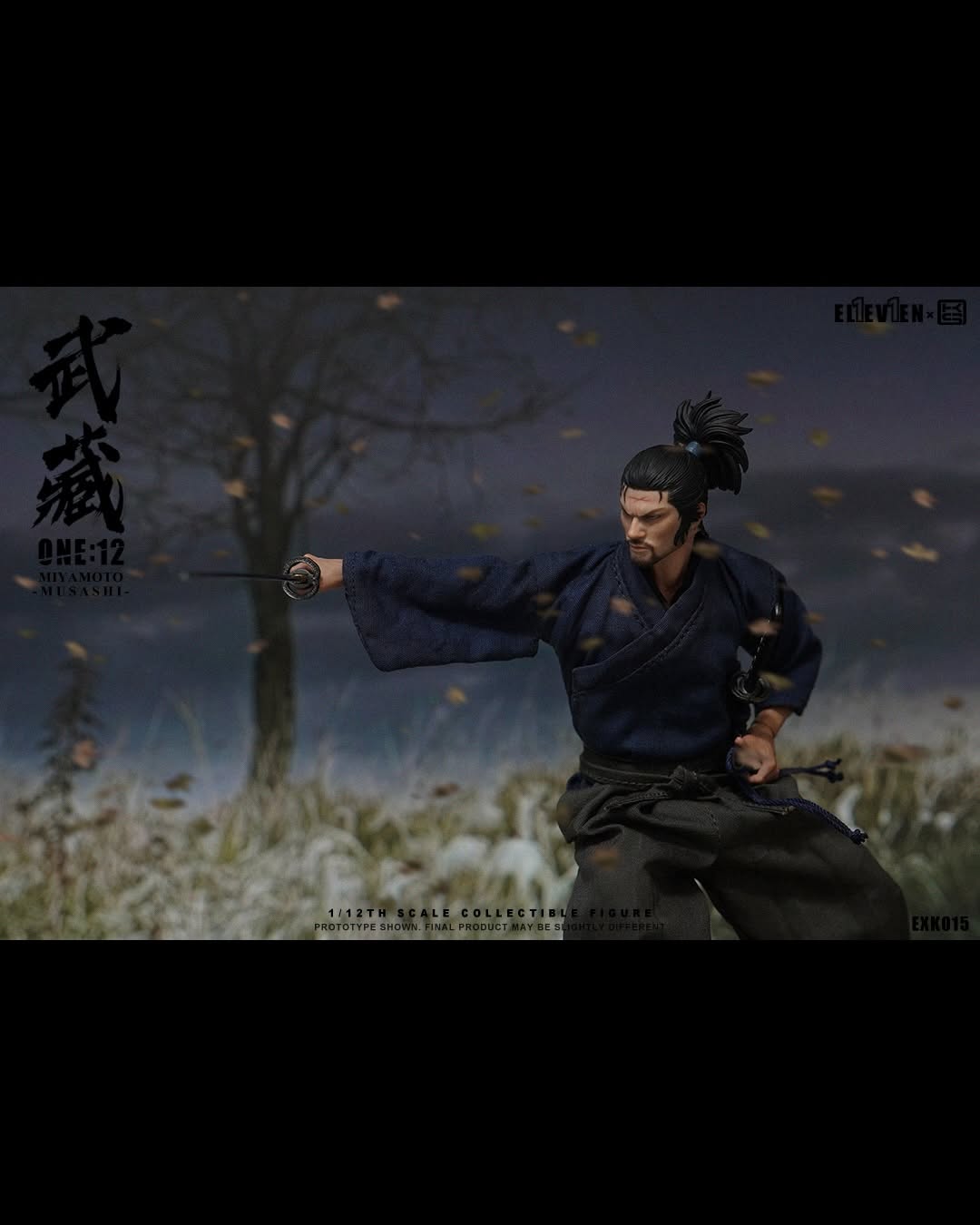 Pre-Order Eleven × Kai Studio EXK015 1/12 Scale MIYAMOTO MUSASHI Action Figure Set