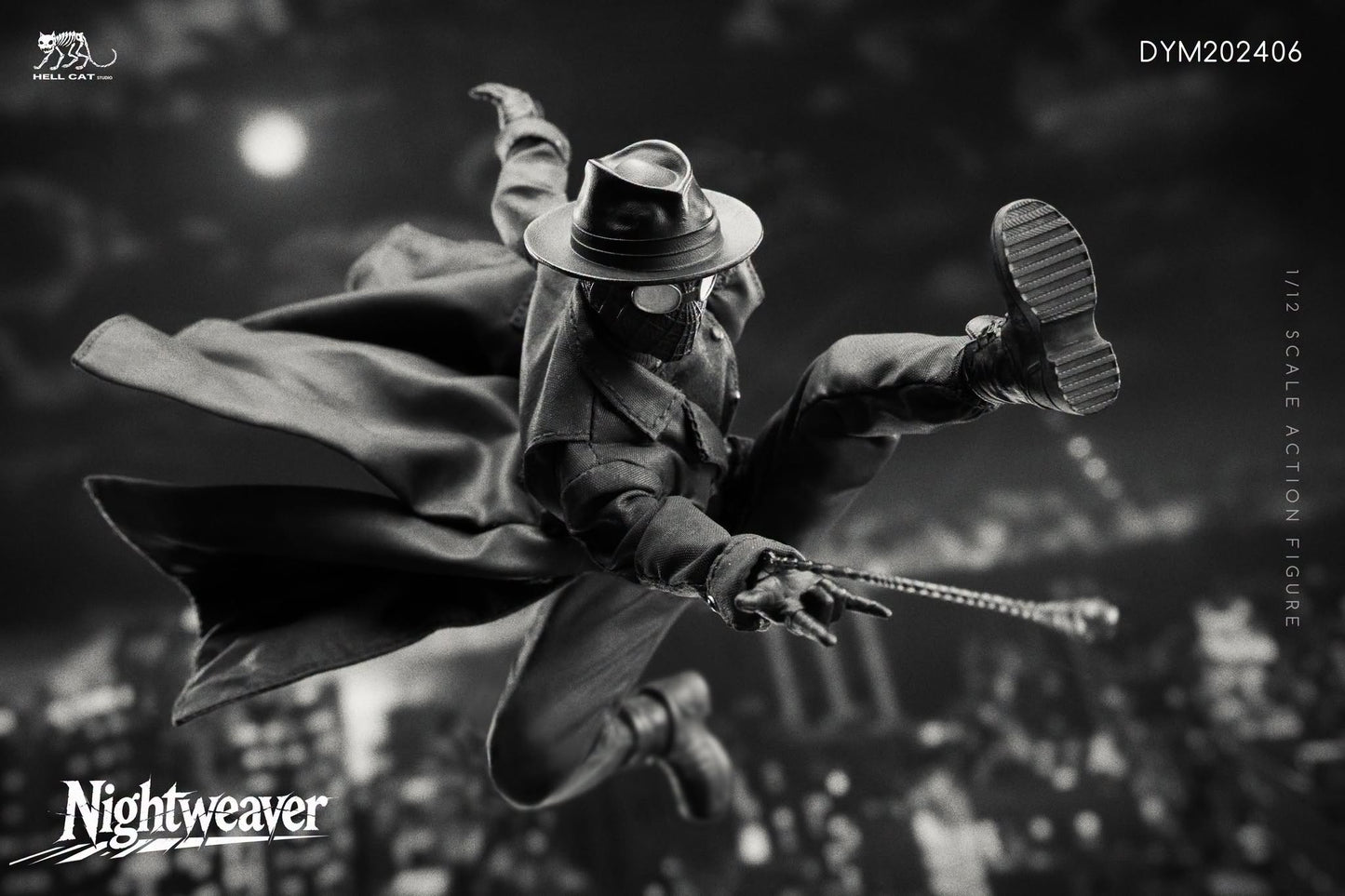 Hell Cat DYM202406B - 1/12 Scale Nightweaver Action Figure (Black & White Version)
