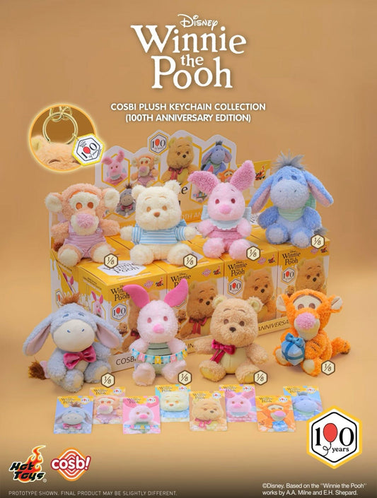 Hot Toys PPLU129N Winnie the Pooh - Winnie the Pooh Cosbi Plush Keychain Collection (100th Anniversary Edition)