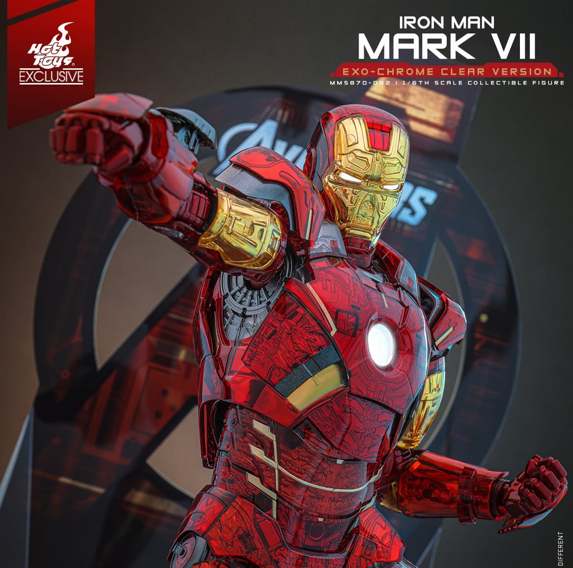 Hot Toys MMS870D82 The Avengers - 1/6th scale Iron Man Mark VII (Exo-Chrome Clear Version) Collectible Figure [Hot Toys Exclusive]