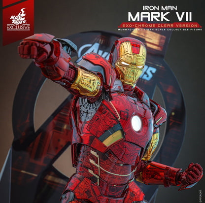 Hot Toys MMS870D82 The Avengers - 1/6th scale Iron Man Mark VII (Exo-Chrome Clear Version) Collectible Figure [Hot Toys Exclusive]