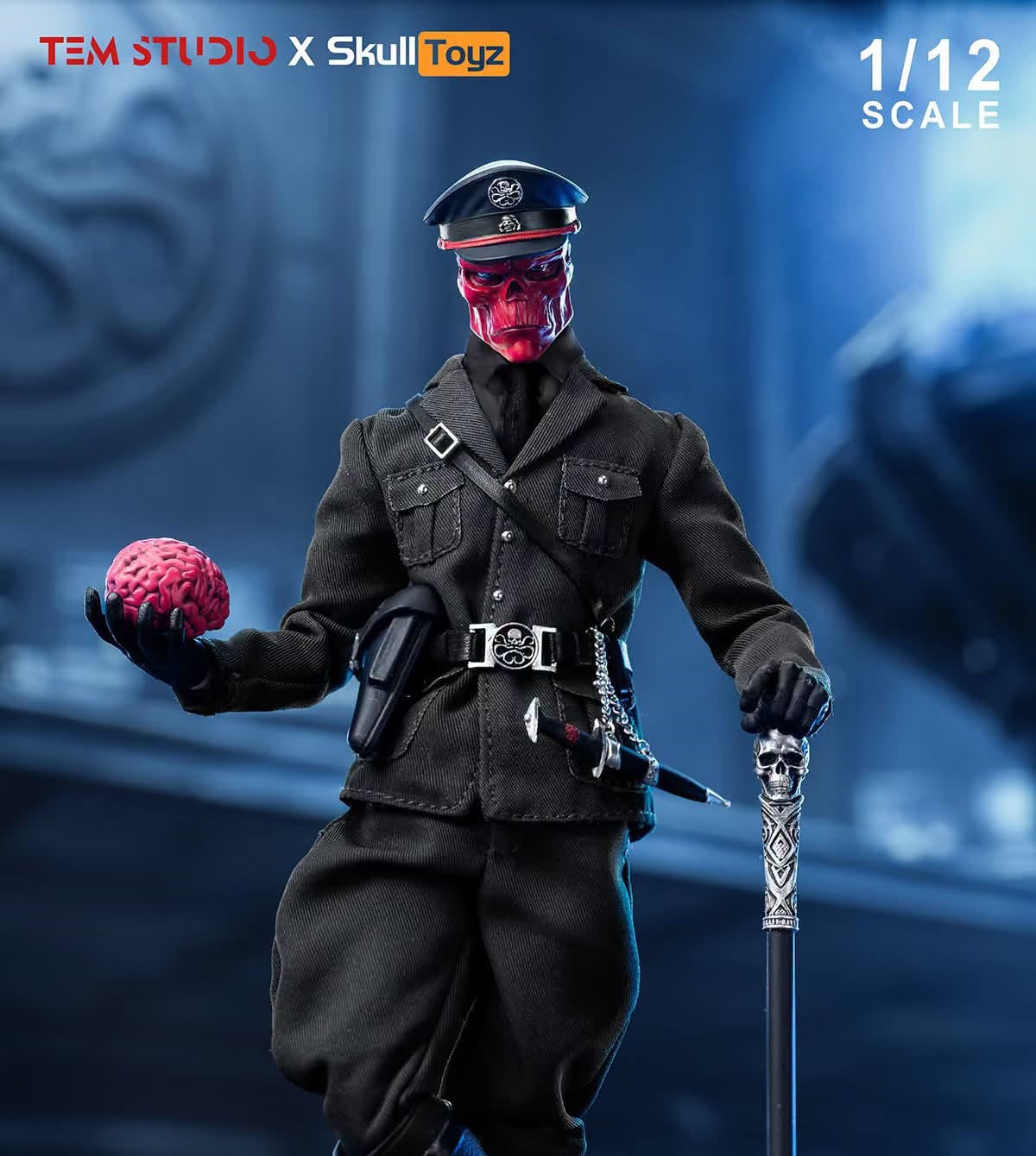 Pre-Order TEM Studio x Skull Toyz TEMS007B - 1/12 Scale Blood Captain Action Figure (Black Clothing Version)