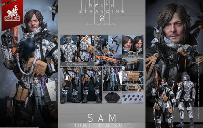 Pre-Order Hot Toys VGM89 Death Stranding 2: On the Beach - 1/6th scale Sam (Junji Ito Suit) Collectible Figure [Hot Toys Exclusive]
