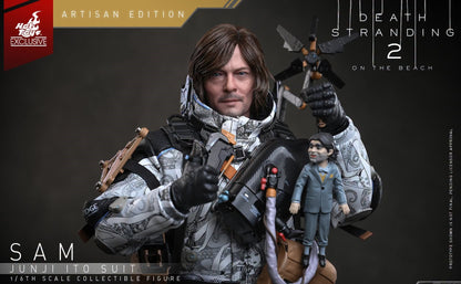 Pre-Order Hot Toys VGM90AE Death Stranding 2: On the Beach - 1/6th scale Sam (Junji Ito Suit) Collectible Figure (Artisan Edition) [Hot Toys Exclusive]