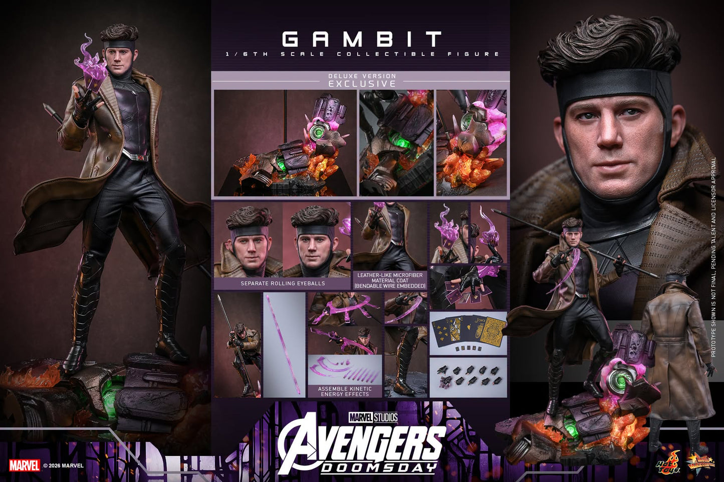 Pre-Order Hot Toys Avengers: Doomsday - 1/6th scale Gambit (Deluxe Version) Collectible Figure (Special Edition)