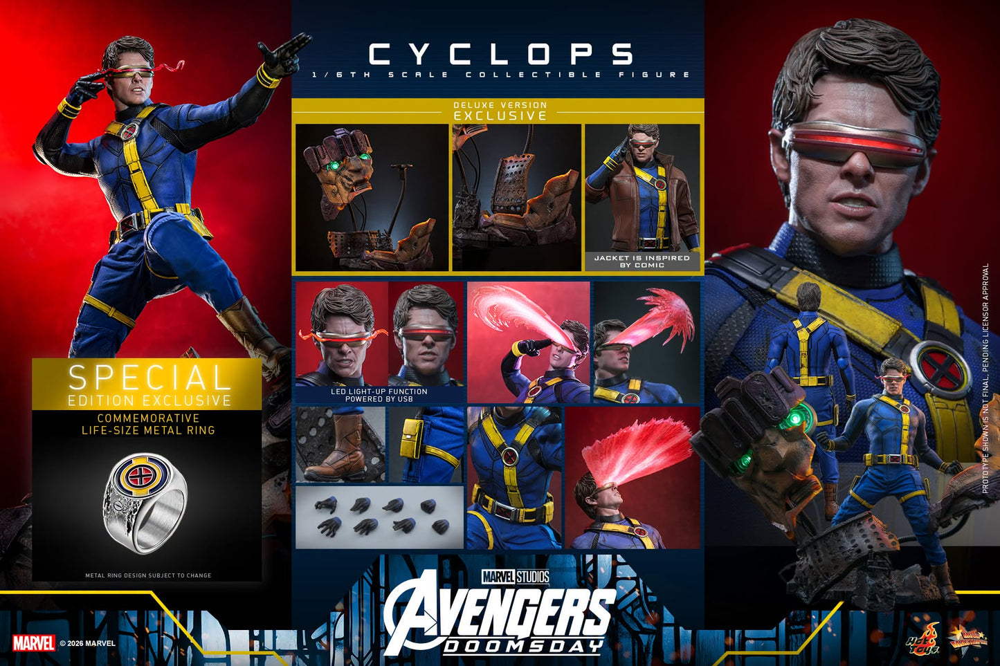 Pre-Order Hot Toys Avengers: Doomsday - 1/6th scale Cyclops Collectible Figure (Deluxe Version) (Special Edition)