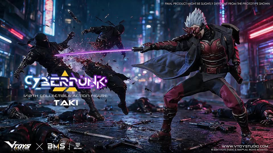 Pre-Order VTOYS X BMS X CF VSD012 - 1/12 [Cyberpunk] Samurai: Crimson Dawn Action Figure Wonder Festival Exhibition Edition