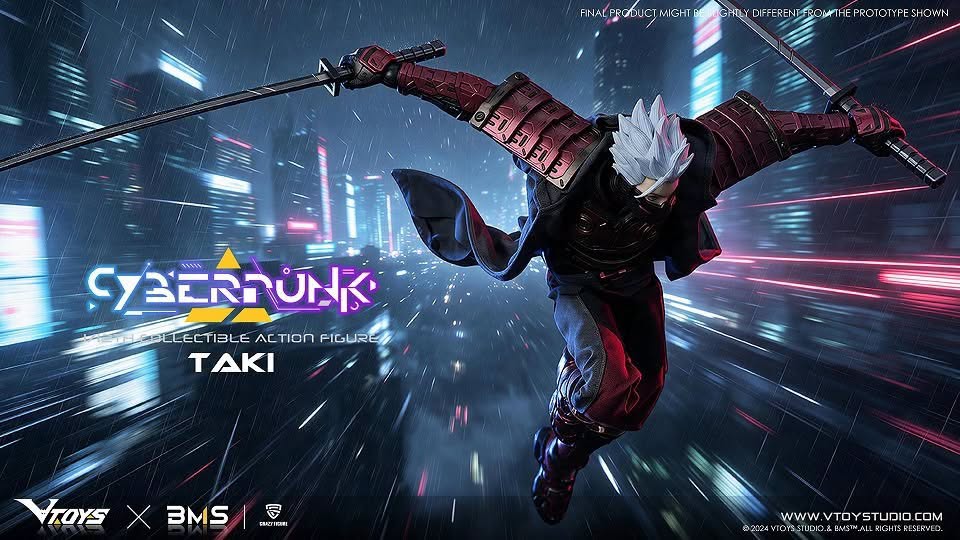 Pre-Order VTOYS X BMS X CF VSD012 - 1/12 [Cyberpunk] Samurai: Crimson Dawn Action Figure Wonder Festival Exhibition Edition