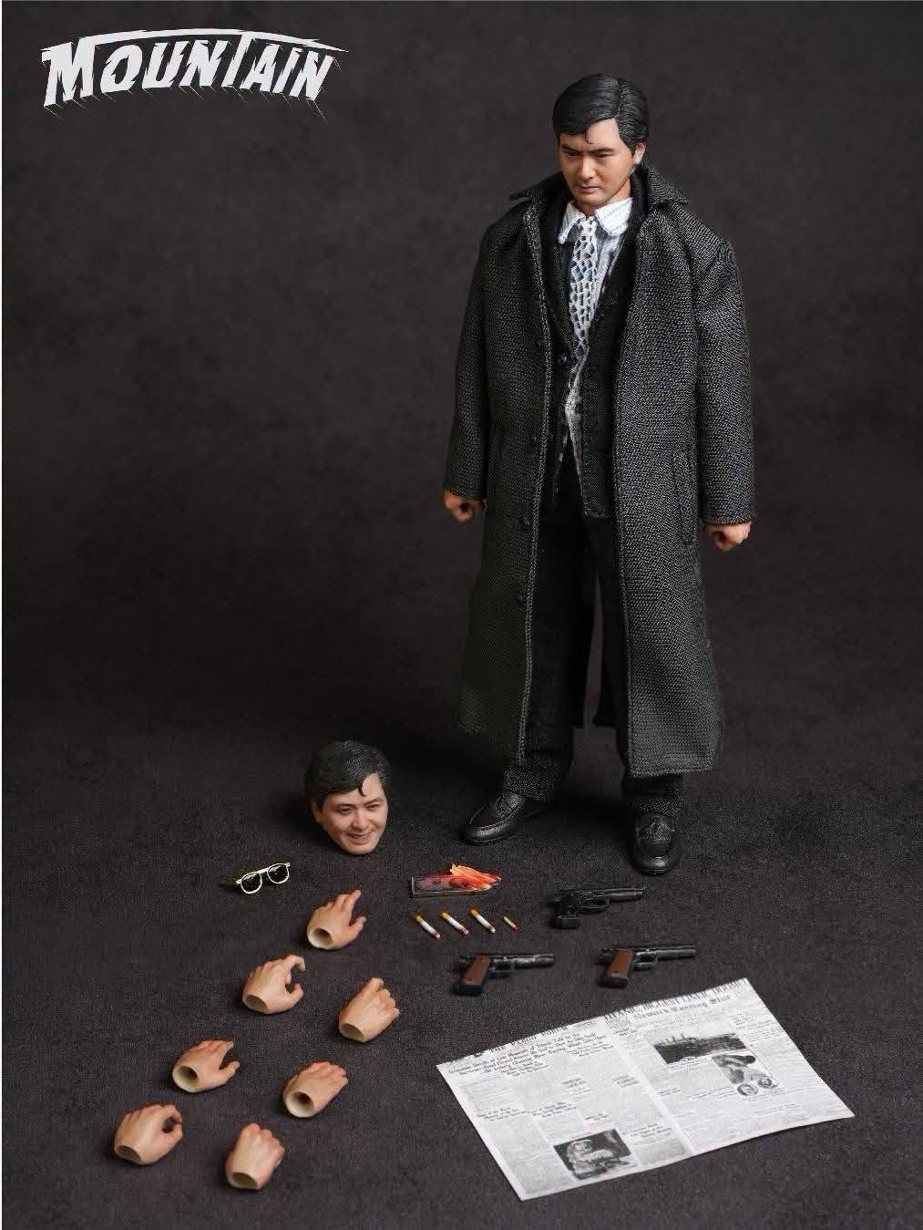 Pre-Order Mountain Studio - 1/12 Iron-Blooded Heroes: Brother Ma (Chow Yun Fat Gor) Action Figure (Black Overcoat Version)