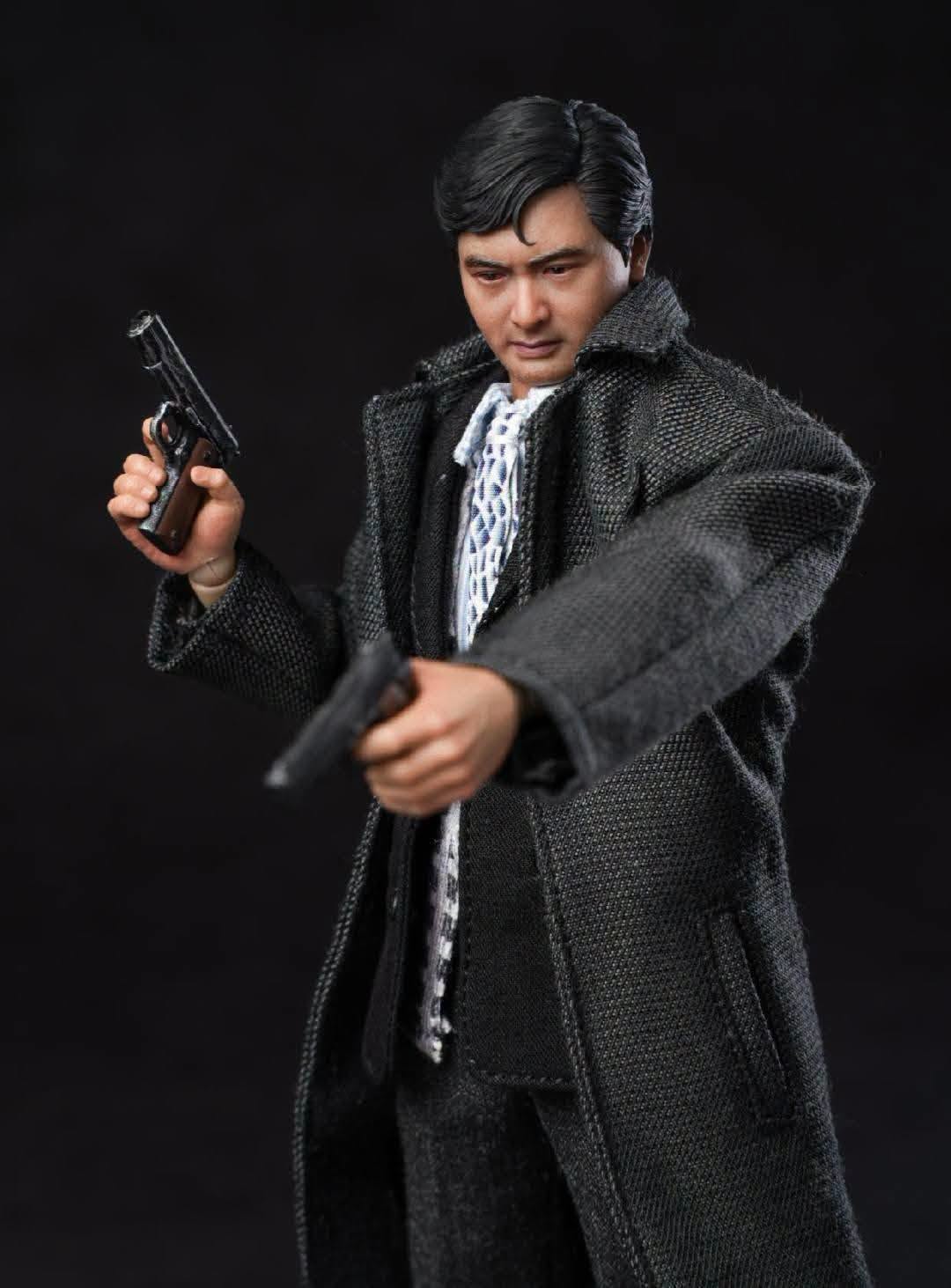 Pre-Order Mountain Studio - 1/12 Iron-Blooded Heroes: Brother Ma (Chow Yun Fat Gor) Action Figure (Black Overcoat Version)