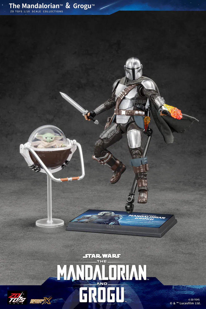 ZD Toys - Star Wars The Mandalorian & Grogu 1:10 Scale Collectible Set