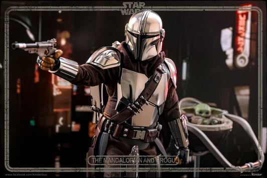 Hot Toys MMS872 Star Wars: The Mandalorian & Grogu - The Mandalorian & Grogu Collectible Set (Deluxe Version)