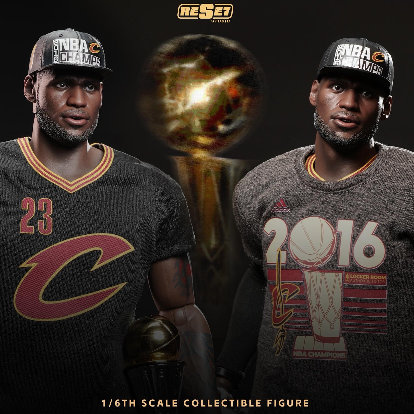 Pre-Order ResetStudio - Cleveland Cavaliers - LeBron James "Championship Edition" 10th Anniversary 1/6 Scale Collectible Action Figure Set