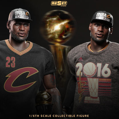 Pre-Order ResetStudio - Cleveland Cavaliers - LeBron James "Championship Edition" 10th Anniversary 1/6 Scale Collectible Action Figure Set