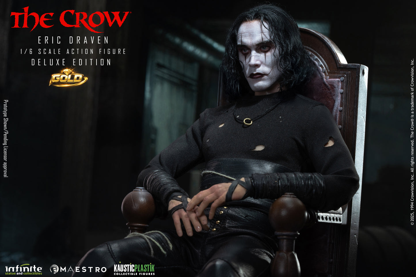 Pre-Order Infinite Statue - THE CROW ERIC DRAVEN 1/6 LUXURY ACTION FIGURE (Deluxe Gold Edition)