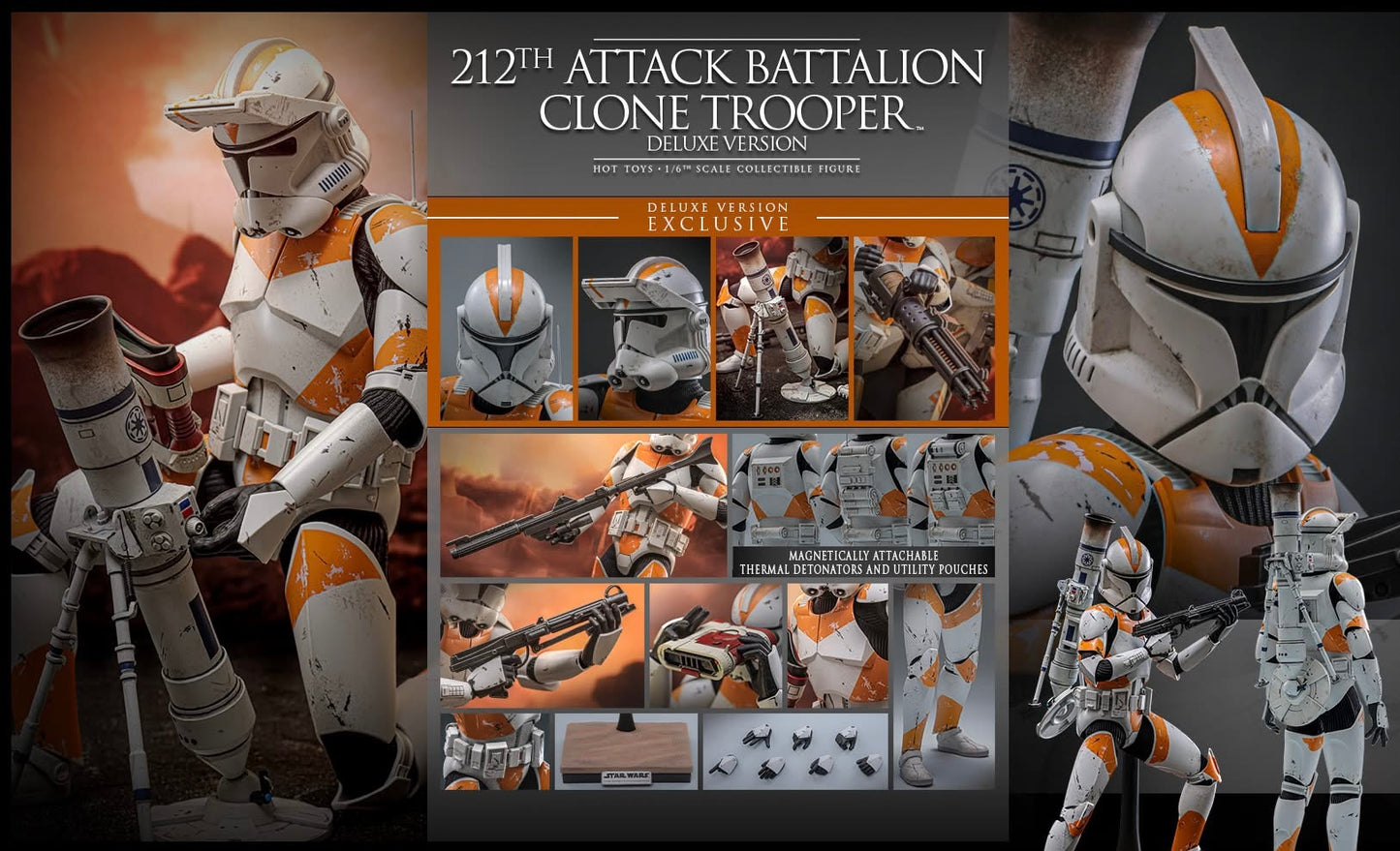 Hot Toys MMS852 Star Wars: Revenge of the Sith - 1/6th scale 212th Attack Battalion Clone Trooper Collectible Figure (Deluxe Version)