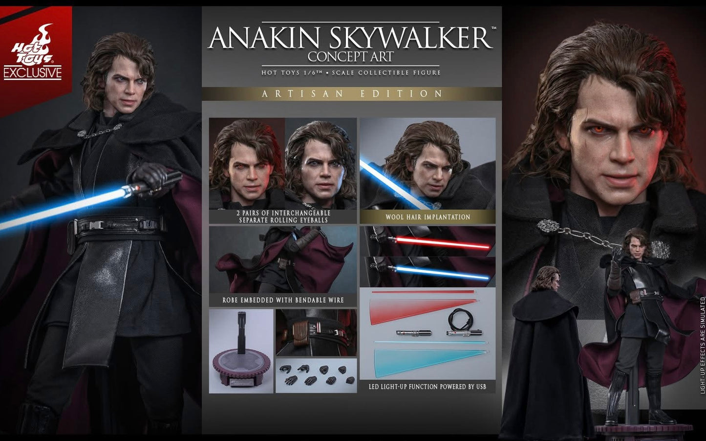 Pre-Order Hot Toys MMS882AE Star Wars: Revenge Of The Sith - 1/6th scale Anakin Skywalker (Concept Art) Collectible Figure (Artisan Edition) (Hot Toys Exclusive)