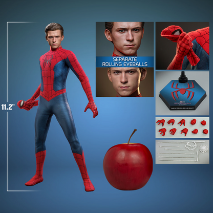 Hot Toys MMS679 Spider-Man: No Way Home - 1/6th scale Spider-Man (New Red and Blue Suit) Collectible Figure