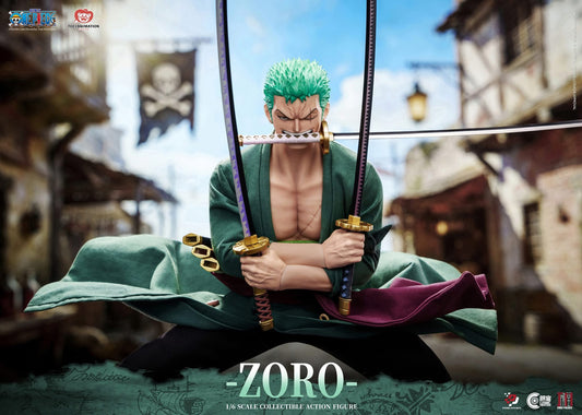 Pre-Order Pixel Poses - CosmicCreations × JIMEI PALACE - 《ONE PIECE》Roronoa Zoro 1/6 Scale Platinum Silicone Action Figure (Regular Version)