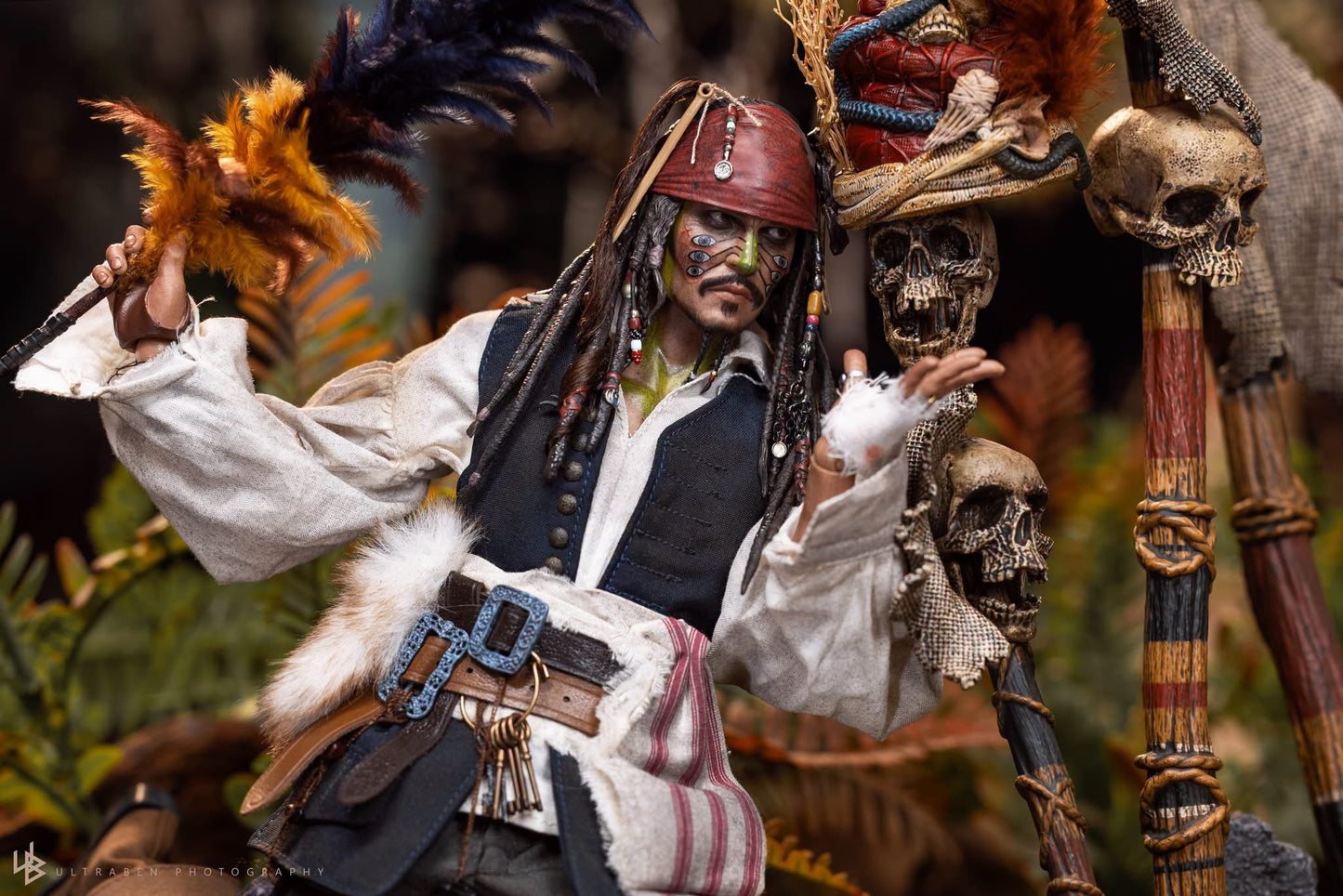 Hot Toys DX48 Pirates of the Caribbean: Dead Man's Chest - 1/6th scale Pelegostos Chief Jack Sparrow Collectible Figure