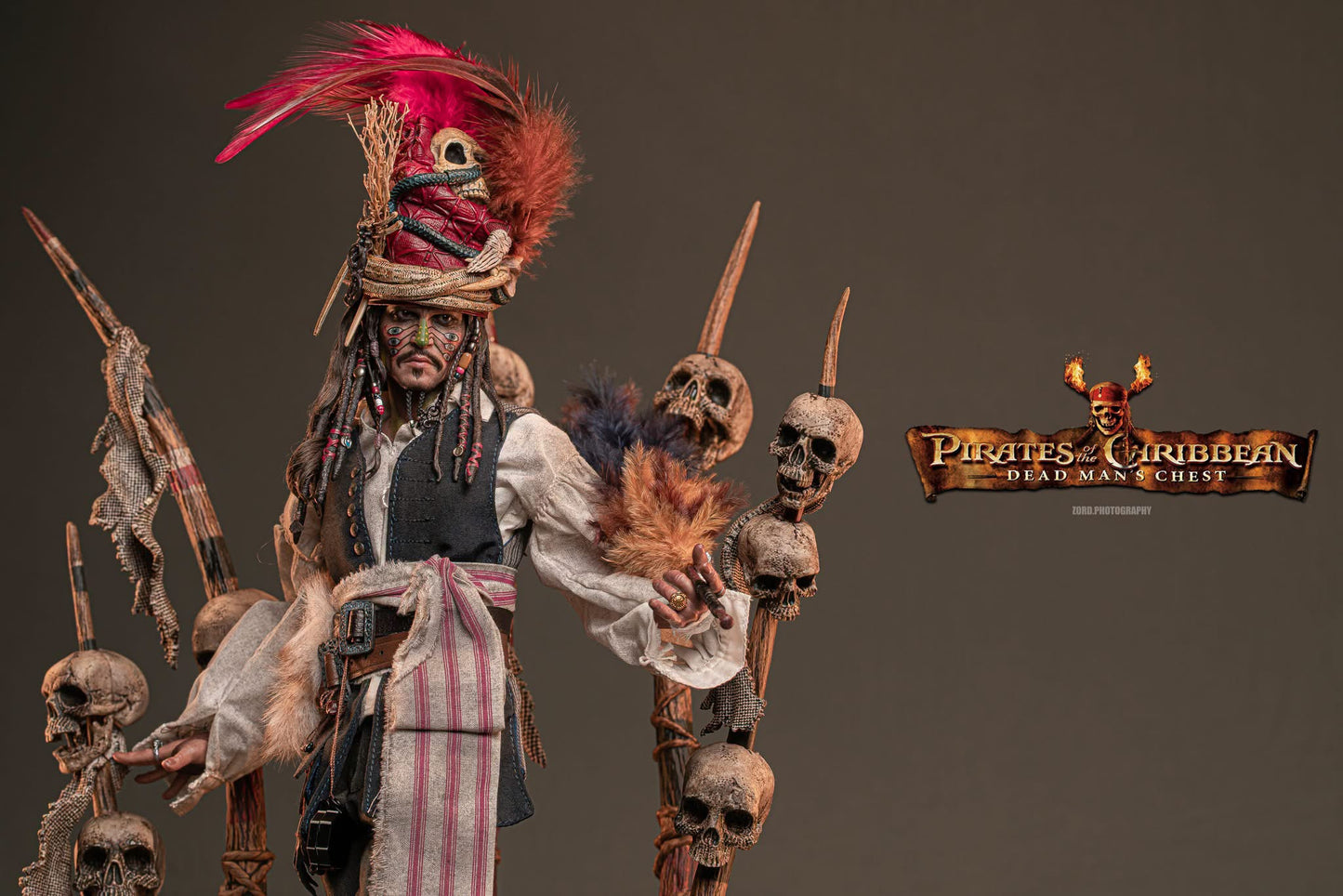 Hot Toys DX48 Pirates of the Caribbean: Dead Man's Chest - 1/6th scale Pelegostos Chief Jack Sparrow Collectible Figure