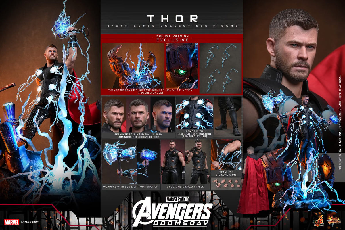 Pre-Order Hot Toys MMS919 Avengers: Doomsday - 1/6th scale Thor Collectible Figure (Deluxe Version)