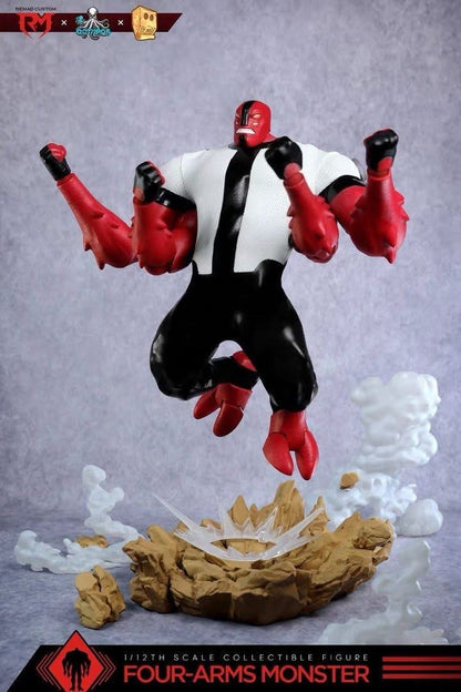Pre-Order RemadCustom X Octopus Toy X Toy Mask RM031/OC01 - 1/12 Dial Hero Four-Arms Monster 6-inch Super Articulated Fabric Costume Figure