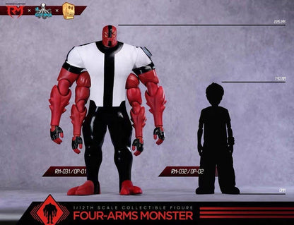 Pre-Order RemadCustom X Octopus Toy X Toy Mask RM031/OC01 - 1/12 Dial Hero Four-Arms Monster 6-inch Super Articulated Fabric Costume Figure