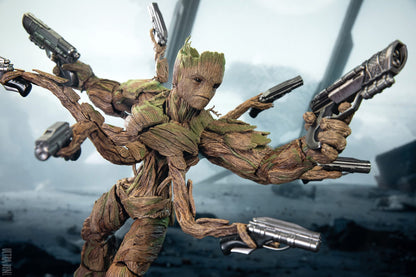 Hot Toys MMS707 Guardians of the Galaxy Volume 3 - Groot 1/6 Scale Collectible Figure Deluxe Version