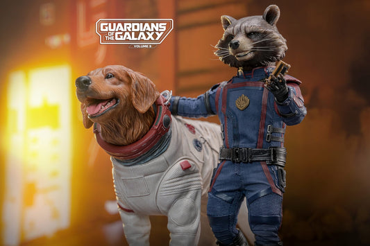 Hot Toys MMS708 Guardians of the Galaxy Vol. 3 - Rocket and Cosmo 1:6 Scale Collectible Set