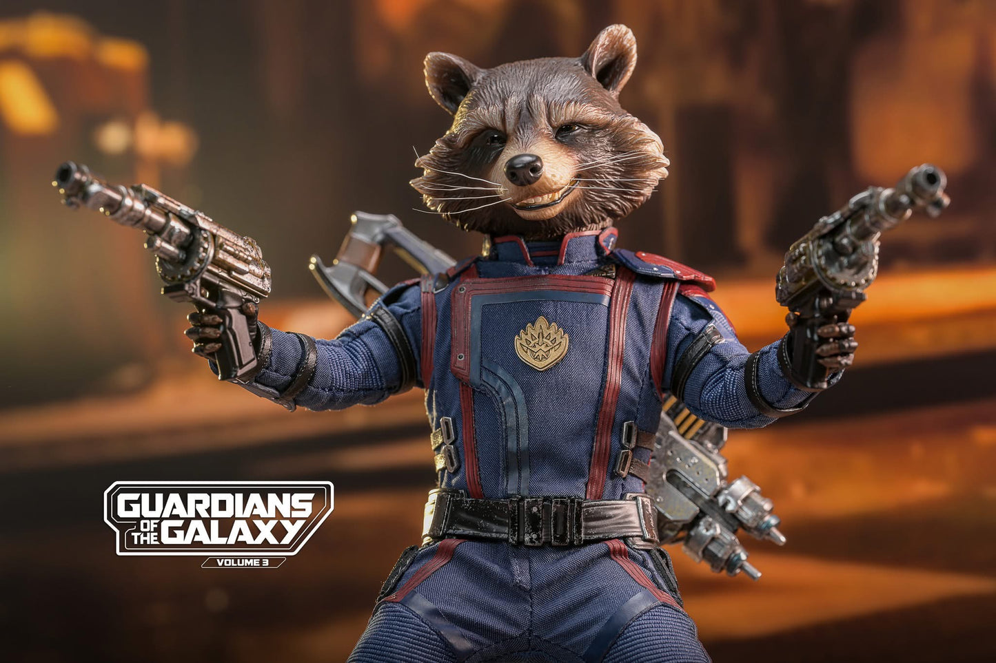 Hot Toys MMS708 Guardians of the Galaxy Vol. 3 - Rocket and Cosmo 1:6 Scale Collectible Set