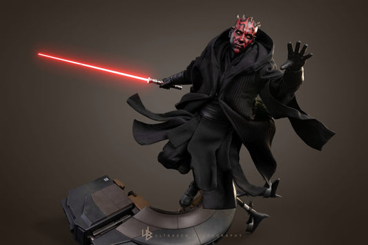 Hot Toys MMS749B Star Wars Episode I The Phantom Menace - Darth Maul with Sith Speeder 1/6th Scale Collectible Set Exclusive Edition