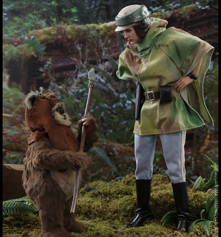 Hot Toys MMS551 Star Wars: Return of the Jedi - 1/6th scale Princess Leia and Wicket Collectible Figures Set