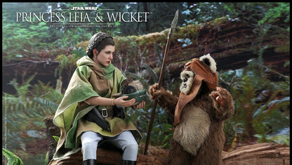 Hot Toys MMS551 Star Wars: Return of the Jedi - 1/6th scale Princess Leia and Wicket Collectible Figures Set