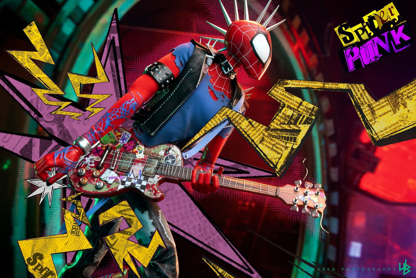 Hot Toys MMS726B Spider-Man: Across the Spider-Verse - 1/6th scale Spider Punk Collectible Figure (Special Edition)