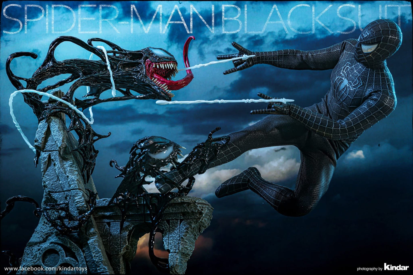 Hot Toys MMS728B Spider-Man 3 - 1/6th scale Spider-Man (Black Suit) Collectible Figure (Deluxe Version) (Special Edition)