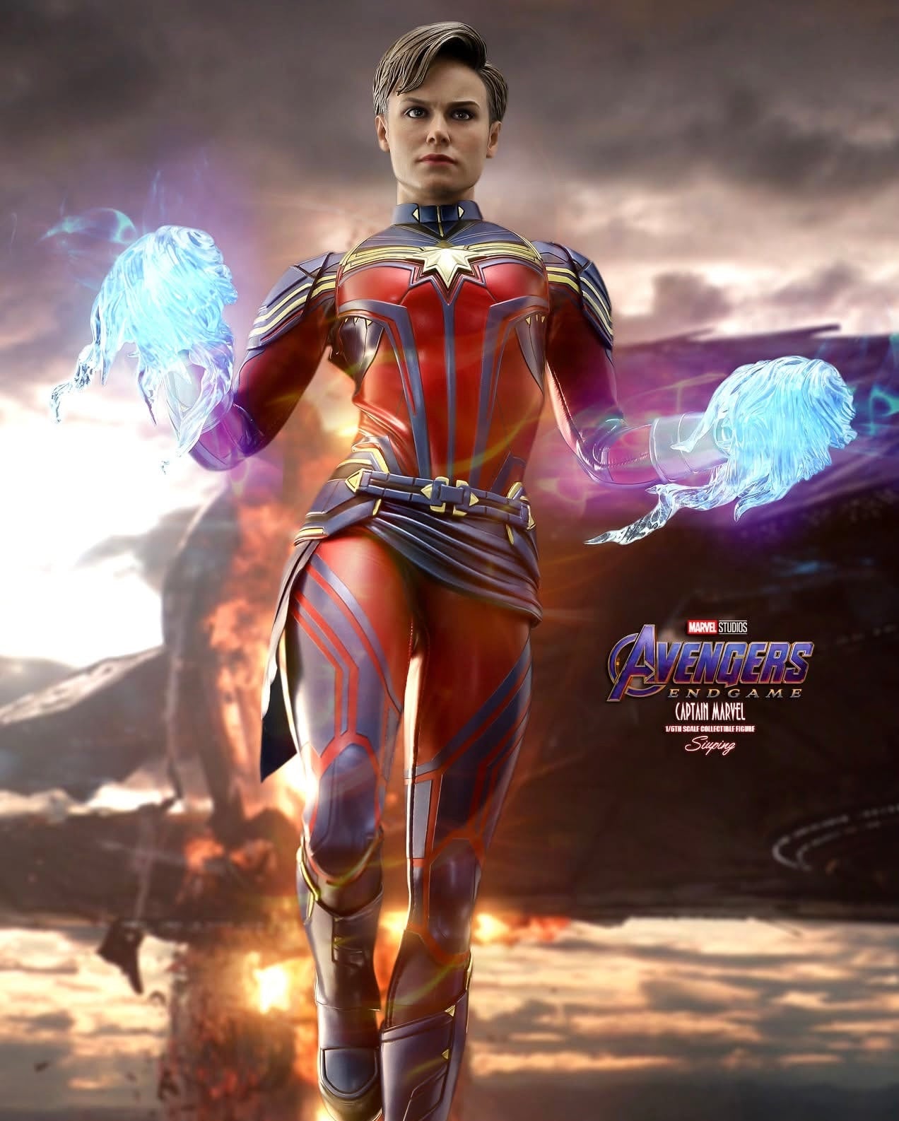Hot Toys MMS575 Avengers: Endgame - 1/6th scale Captain Marvel Collectible Figure