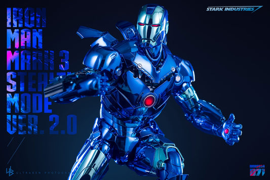 Hot Toys MMS814D71 Iron Man - 1/6th scale Iron Man Mark III (Stealth Mode Version) 2.0 Collectible Figure (Hot Toys Exclusive)