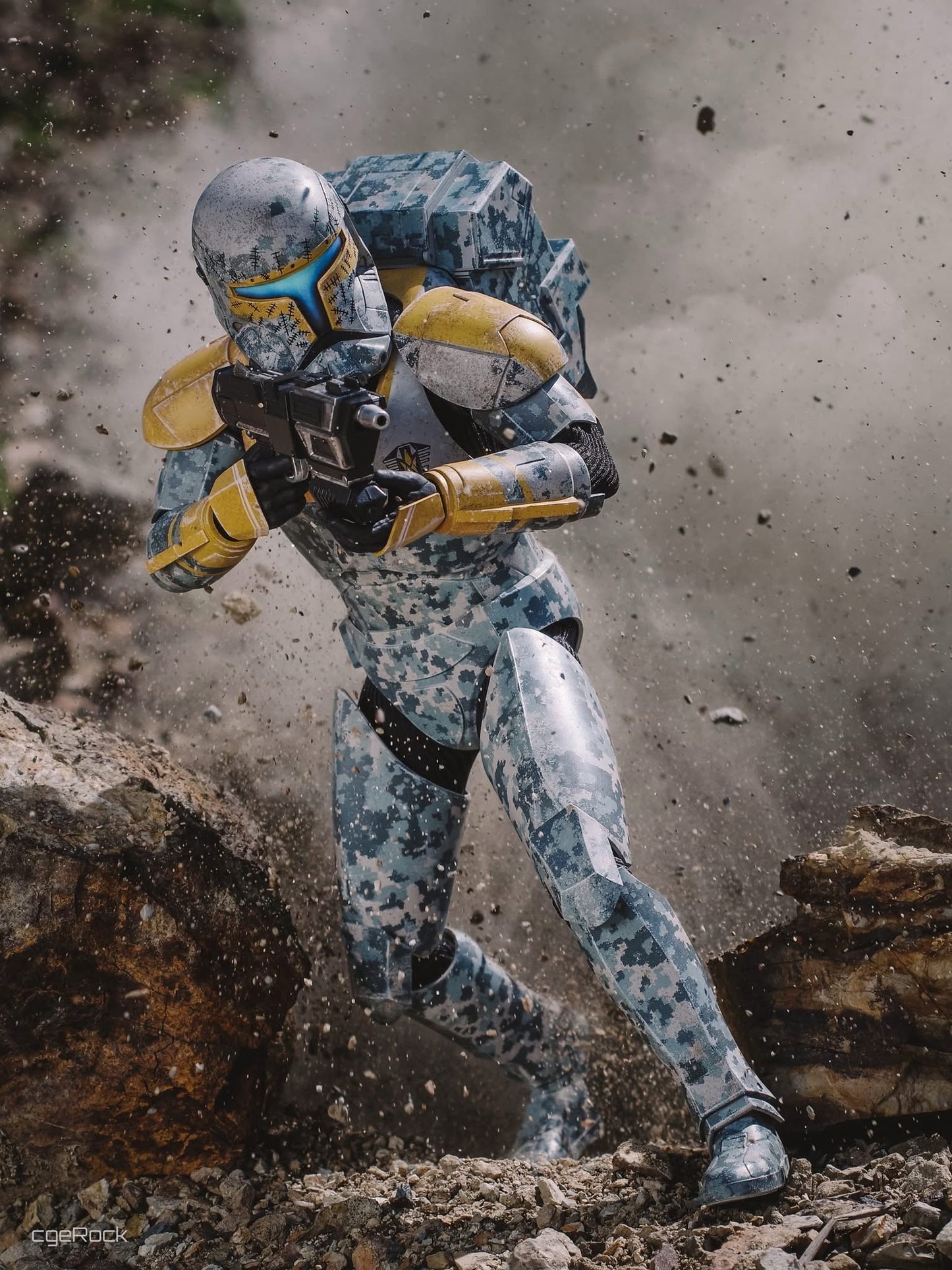 Hot Toys TMS155 Star Wars: The Clone Wars - 1/6th scale Clone Commando Gregor Collectible Figure (Hot Toys Exclusive)