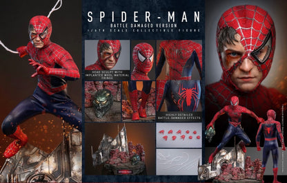 Pre-Order Hot Toys MMS859 Spider-Man - 1/6th scale Spider-Man (Battle Damaged Version) Collectible Figure
