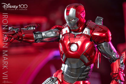 Hot Toys MMS696D54 Disney 100 - 1/6th scale Iron Man Mark VII (D100 Version) Collectible Figure [Hot Toys Exclusive]