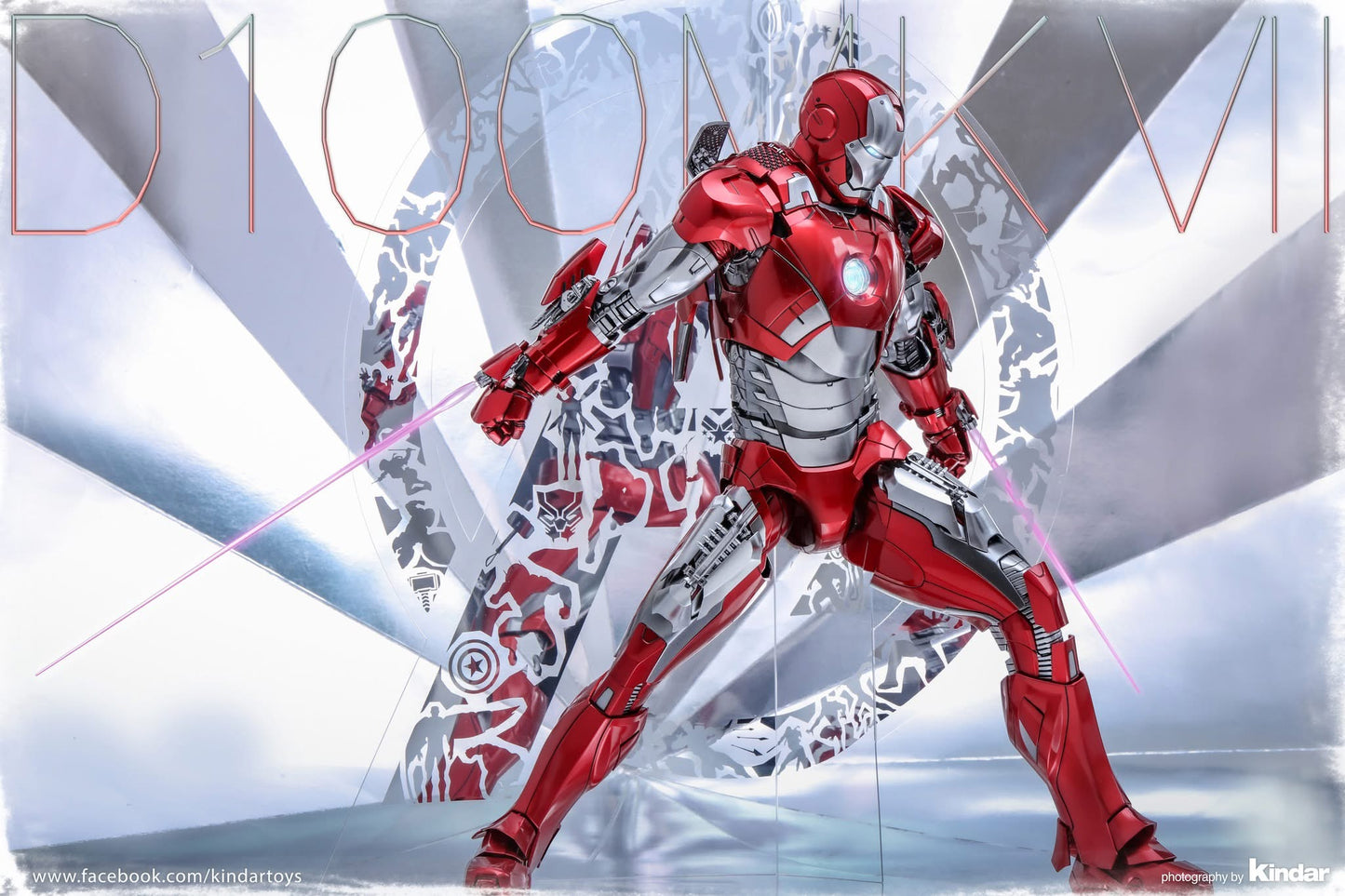 Hot Toys MMS696D54 Disney 100 - 1/6th scale Iron Man Mark VII (D100 Version) Collectible Figure [Hot Toys Exclusive]
