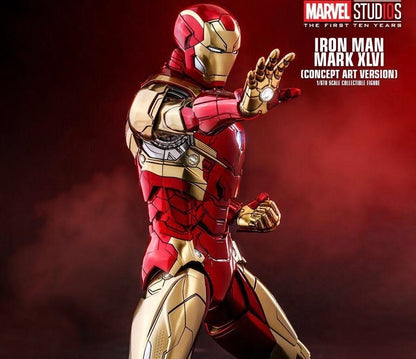 Hot Toys MMS489D25 Marvel Studios: The First Ten Years - 1/6th scale Iron Man Mark XLVI (Concept Art Version) Collectible Figure