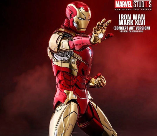 Hot Toys MMS489D25 Marvel Studios: The First Ten Years - 1/6th scale Iron Man Mark XLVI (Concept Art Version) Collectible Figure